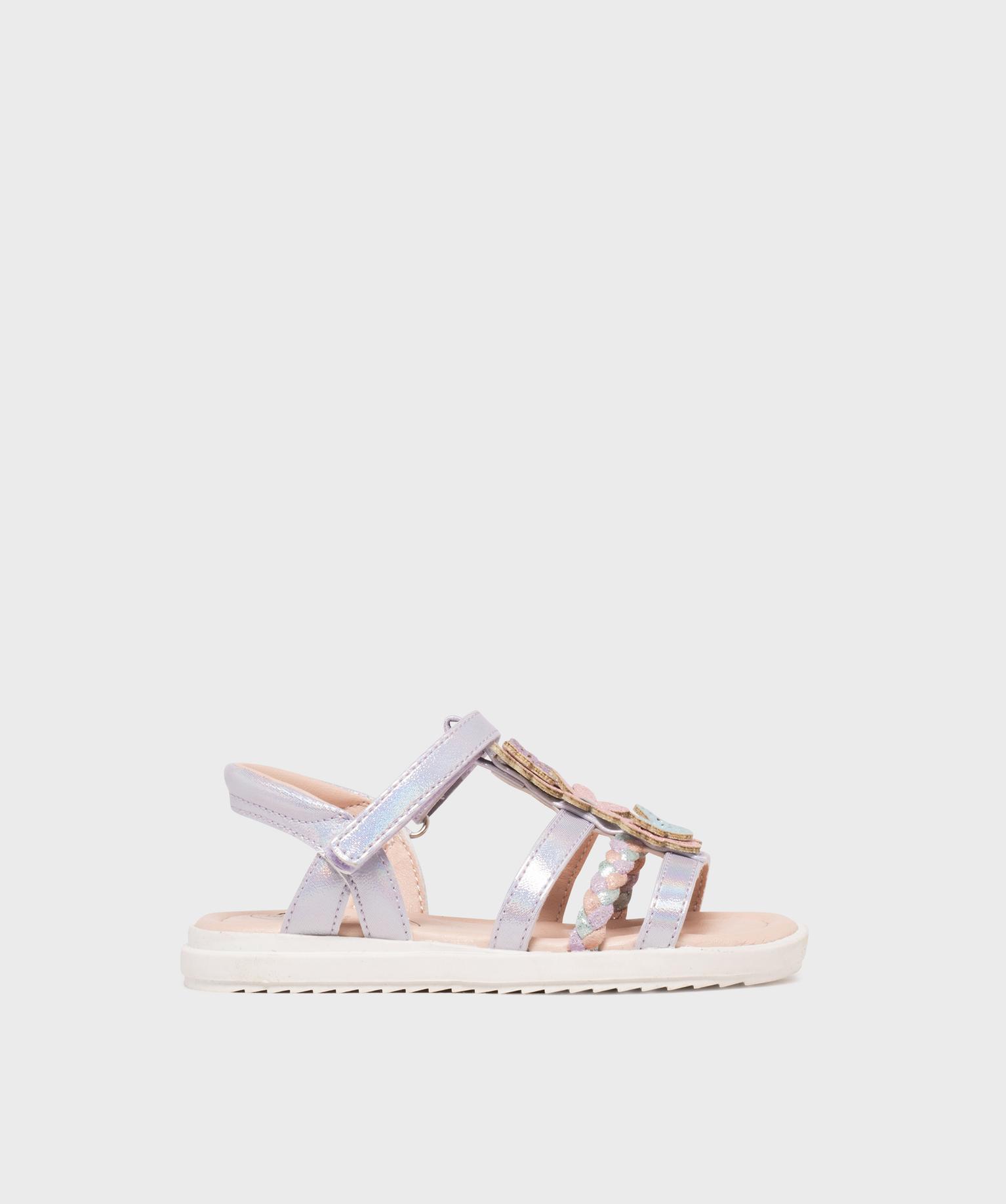 sandales a brides scintillantes avec papillons fille - lovely wings violet