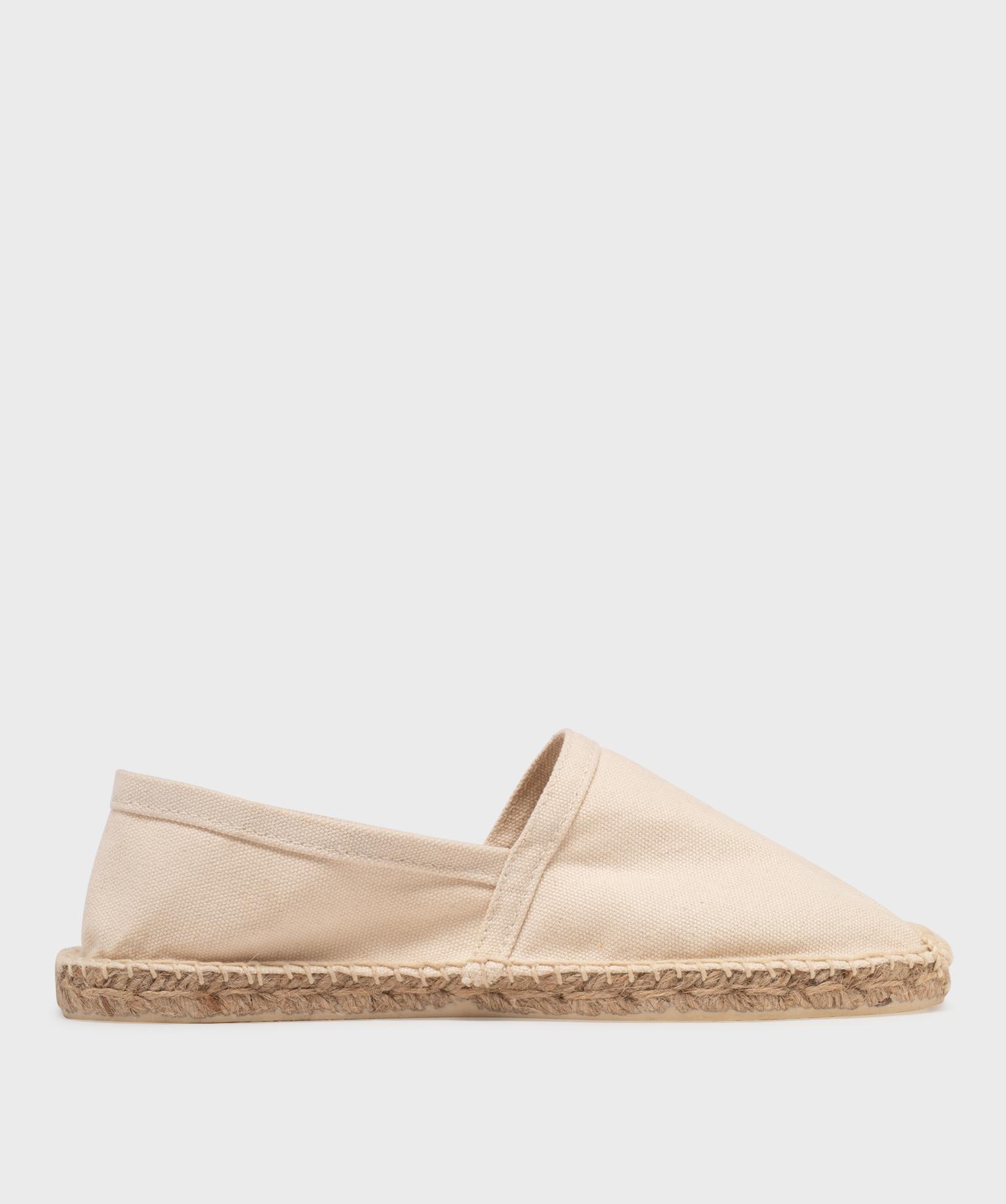 espadrilles en coton et semelle corde femme beige