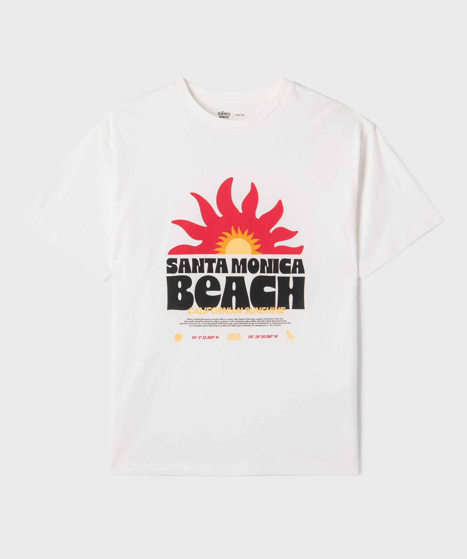 tee-shirt manches courtes coupe oversize avec inscription garcon blanc standard tee-shirts